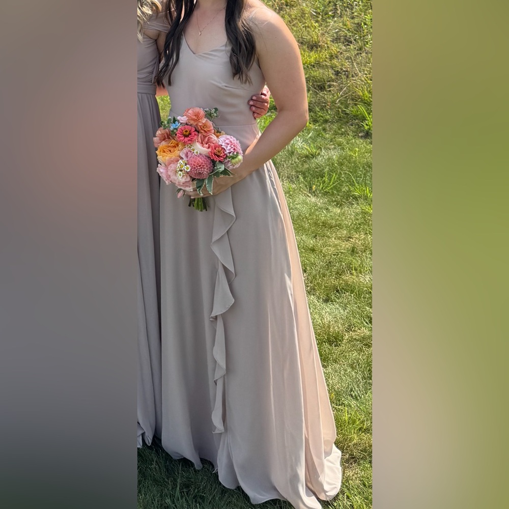 Birds Grey Bridesmaid dress- XS - Picture 3 of 3